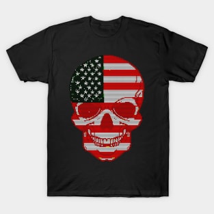 Skull America Glitch T-Shirt